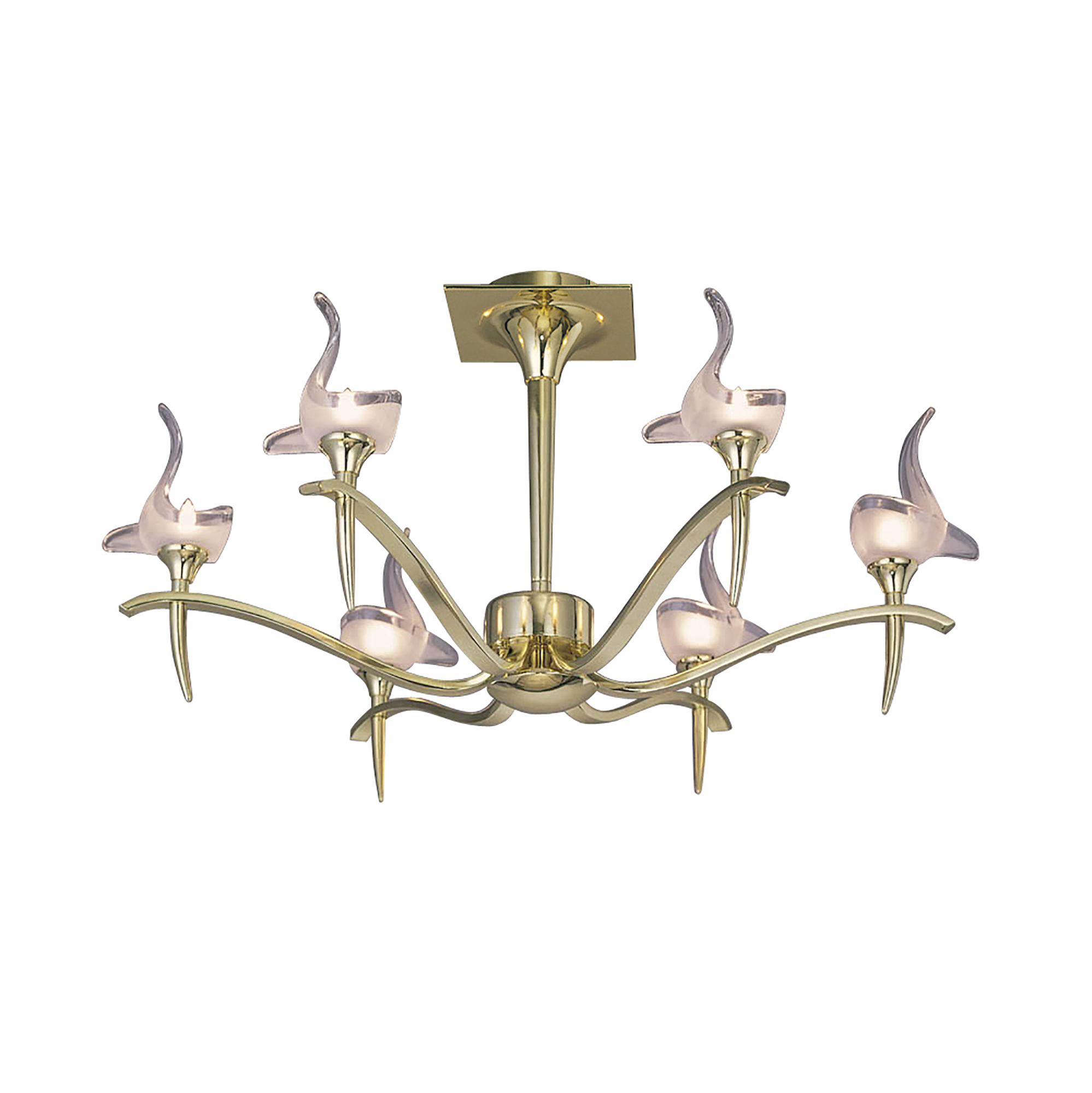 Viena Polished Brass Ceiling Lights Mantra Semi Flush Fittings